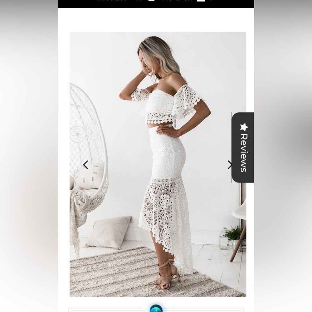 Celine White Lace 2 Piece